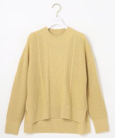 ANY SIS 【洗える】スフレハイネックケーブル ニット