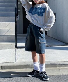 WEGO デニムワッペンプルオーバー