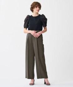 uncrave ダブルフェイスジャージー オーガンジーコンビトップス