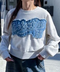 WEGO デニムワッペンプルオーバー