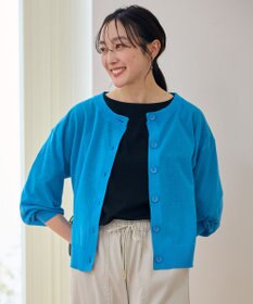 ANY L 【洗濯機可/アンチピリング/接触冷感】シアークルーネックカーディガン