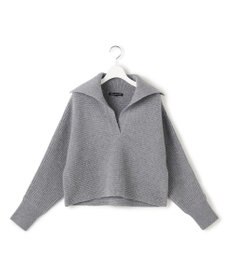 23区 S 【洗える】ウールカシミヤチャンキー クロップド スキッパーニット