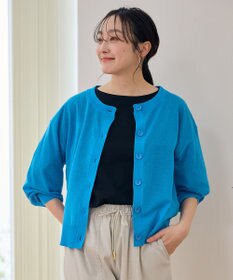 ANY L 【洗濯機可/アンチピリング/接触冷感】シアークルーネックカーディガン