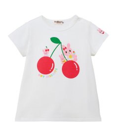 MIKI HOUSE HOT BISCUITS 【80-120cm】キャビット×さくらんぼ 半袖Tシャツ