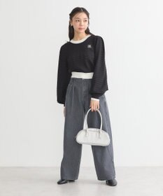 earth music&ecology 配色バックリボンプルオーバー