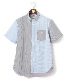 J.PRESS MEN 【クールマックス】クレイジーパターン サッカーシャツ/B.D.