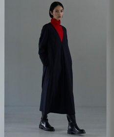 UNFILO ウールライク Vネックワンピース