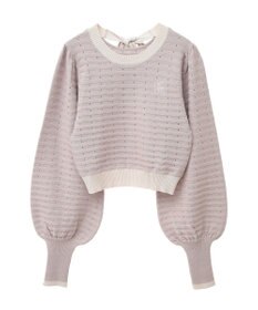 earth music&ecology 配色バックリボンプルオーバー