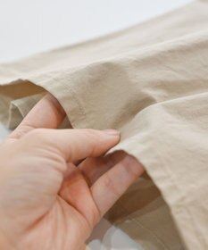 muuc 〈ドライタッチな上質コットン100%〉〈タイプライター生地〉後ろギャザー入り フレンチスリーブのブラウス