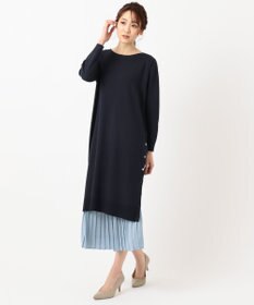 J.PRESS LADIES 【洗える】ワンピ＋プリーツスカート ツインセットワンピース