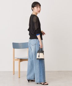 AMERICAN HOLIC シアー配色ニットカーディガン