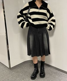 WEGO ハーフジップニットプルオーバー