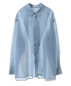 earth music&ecology バックスリットシアーシャツ