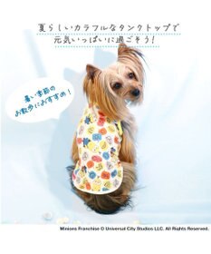 PET PARADISE 犬の服 春夏 ひんやり クール 接触冷感 虫除け ミニオン  ふきだし柄 タンクトップ 【小型犬】