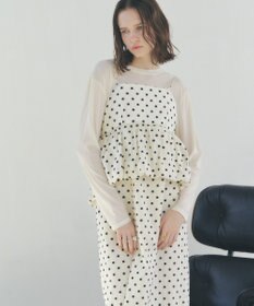 YECCA VECCA ドット柄バルーンキャミワンピース