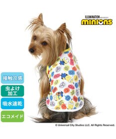 PET PARADISE 犬の服 春夏 ひんやり クール 接触冷感 虫除け ミニオン  ふきだし柄 タンクトップ 【小型犬】