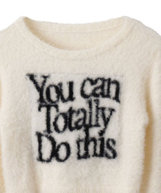 WEGO シャギーロゴコンパクトニット