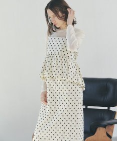 YECCA VECCA ドット柄バルーンキャミワンピース