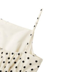 YECCA VECCA ドット柄バルーンキャミワンピース