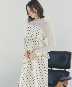 YECCA VECCA ドット柄バルーンキャミワンピース