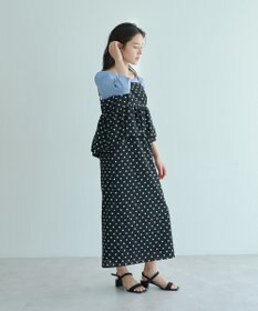 YECCA VECCA ドット柄バルーンキャミワンピース