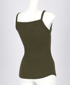 une nana cool 綿100% リブ編みコットン キャミソール