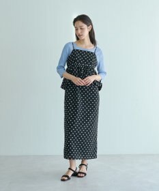 YECCA VECCA ドット柄バルーンキャミワンピース