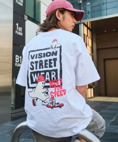 WEGO 【ユニセックス着用ITEM】別注VISIONボックスロゴゴーストスケーターT（SS）