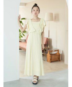 earth music&ecology ＳＥＴ２点　フリルショルダーツーピースワンピース