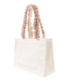Maison de FLEUR リボン柄ジャカードスクエアトートMバッグ