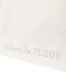 Maison de FLEUR リボン柄ジャカードスクエアトートMバッグ