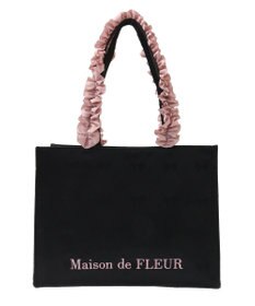 Maison de FLEUR リボン柄ジャカードスクエアトートMバッグ