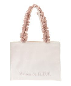 Maison de FLEUR リボン柄ジャカードスクエアトートMバッグ