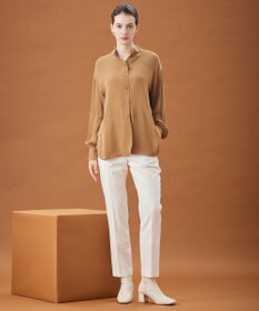 BEIGE， BRISSAC / スタンドカラーブラウス