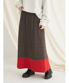CRAFT STANDARD BOUTIQUE 配色チェックプリーツスカート