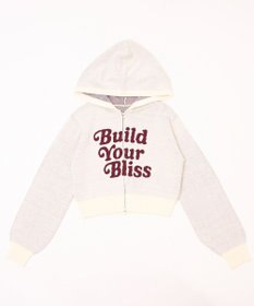 WEGO グラフィックジャガードニットZIPパーカー