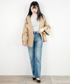 caqu modern straight レギュラーストレートデニムパンツ USED WASH