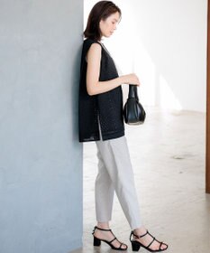 組曲 L 【先行予約】ライトリネンライクテーパード パンツ