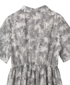 YECCA VECCA サファリ柄フレアシャツワンピース