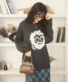 WEGO 【新色追加/ユニセックス着用ITEM/SMLサイズ展開】ジャガードグラフィックプルオーバー（LS）