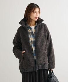 Green Parks 異素材コンビスタンドボアブルゾン