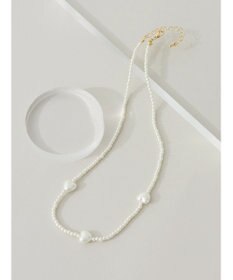 Green Parks ・ＨＡＬＦ　ＴＩＭＥ　ベビーパールハートネックレス