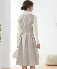 Tiaclasse 【洗える】ツイードタックワンピース