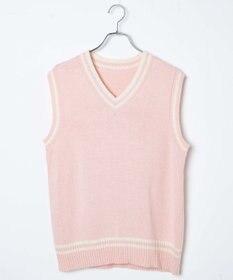 WEGO 【SCHOOLITEM】ラインスクールニットベスト