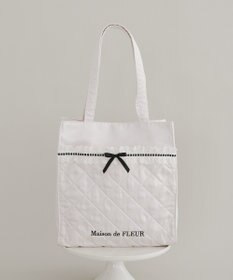 Maison de FLEUR コットンフリルスクエアトート