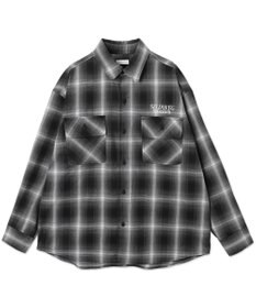 WEGO 【ユニセックス着用ITEM】グラフィックオンブレチェックシャツ（LS）