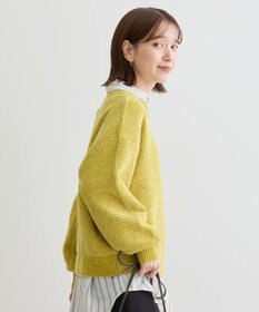 Green Parks ベロアモールモックネックニットプルオーバー