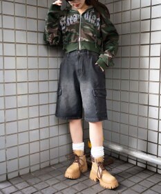 WEGO ヴィンテージウォッシュカーゴハーフパンツ