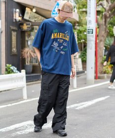 WEGO 【速乾/ひんやり/ユニセックス着用ITEM】接触冷感フロッキープリントグラフィックT（SS）