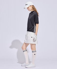 PW CIRCULUS 【WOMEN】パフスリーブメッシュコンビ モックネックT ゴルフウェア レディース